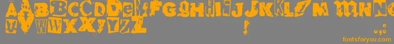 RvdGlued Font – Orange Fonts on Gray Background