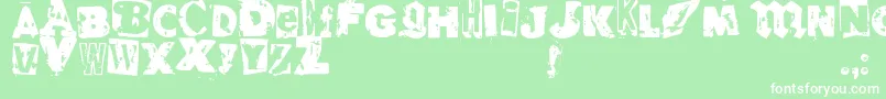 RvdGlued Font – White Fonts on Green Background