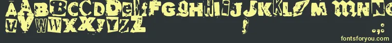 RvdGlued Font – Yellow Fonts on Black Background