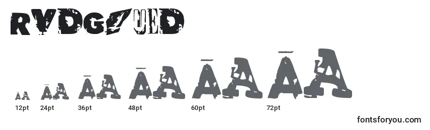 RvdGlued Font Sizes