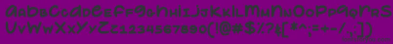 fuente ElephantEarsDemo – Fuentes Negras Sobre Fondo Morado