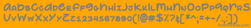 ElephantEarsDemo Font – Gray Fonts on Orange Background