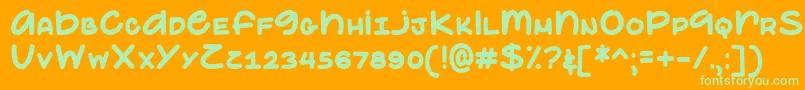 ElephantEarsDemo Font – Green Fonts on Orange Background