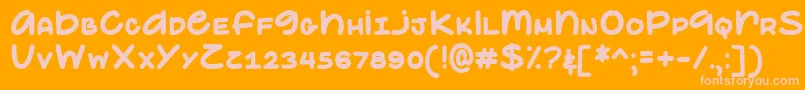 ElephantEarsDemo Font – Pink Fonts on Orange Background