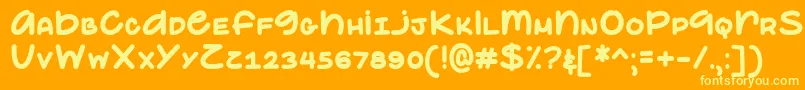 fuente ElephantEarsDemo – Fuentes Amarillas Sobre Fondo Naranja
