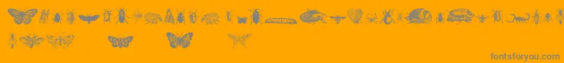 GrissomFour-Schriftart – Graue Schriften auf orangefarbenem Hintergrund