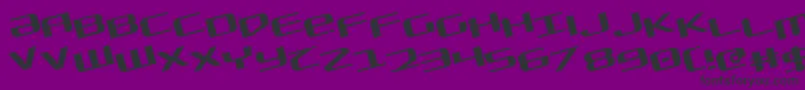 Sdf Rotate-Schriftart – Schwarze Schriften auf violettem Hintergrund