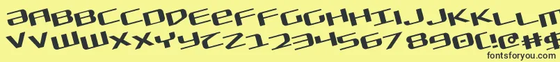 Sdf Rotate Font – Black Fonts on Yellow Background