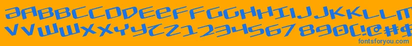 Sdf Rotate Font – Blue Fonts on Orange Background