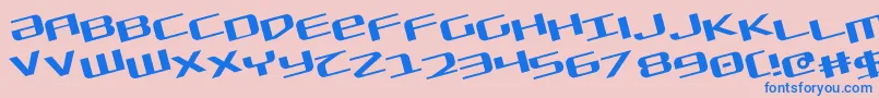 フォントSdf Rotate – ピンクの背景に青い文字