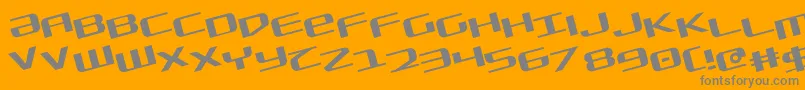 Sdf Rotate-Schriftart – Graue Schriften auf orangefarbenem Hintergrund