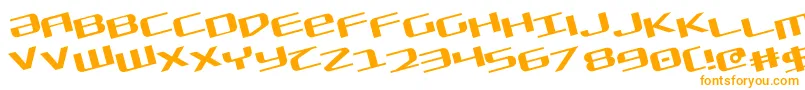 Sdf Rotate Font – Orange Fonts on White Background