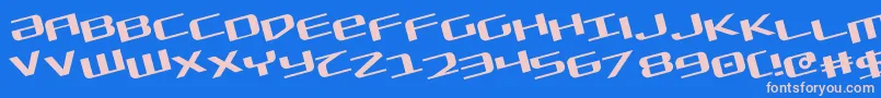 Sdf Rotate Font – Pink Fonts on Blue Background