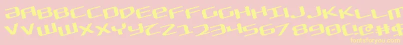 Sdf Rotate Font – Yellow Fonts on Pink Background