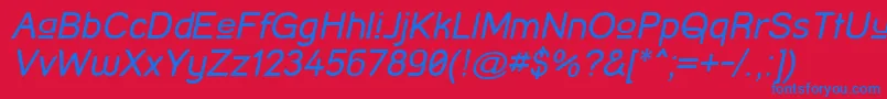 StreetCornerUpperOblique Font – Blue Fonts on Red Background