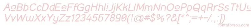 StreetCornerUpperOblique Font – Pink Fonts on White Background