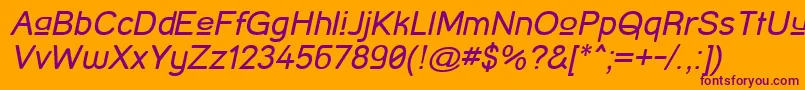 StreetCornerUpperOblique Font – Purple Fonts on Orange Background