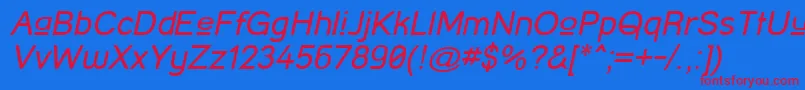 StreetCornerUpperOblique Font – Red Fonts on Blue Background