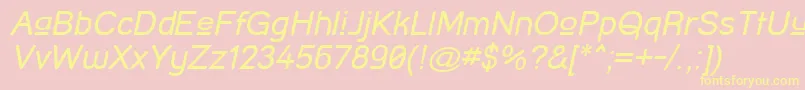 StreetCornerUpperOblique Font – Yellow Fonts on Pink Background