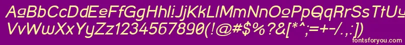 StreetCornerUpperOblique Font – Yellow Fonts on Purple Background