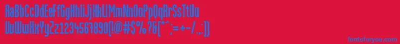 MartencyrGrotesque Font – Blue Fonts on Red Background