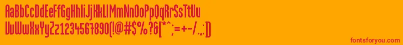 MartencyrGrotesque Font – Red Fonts on Orange Background