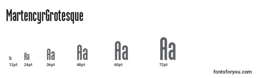 MartencyrGrotesque Font Sizes