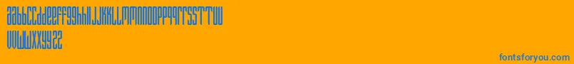 Fantazija Font – Blue Fonts on Orange Background