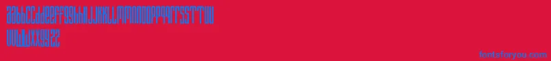 Fantazija Font – Blue Fonts on Red Background