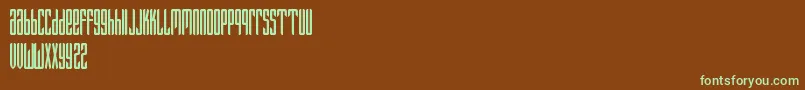 Fantazija Font – Green Fonts on Brown Background
