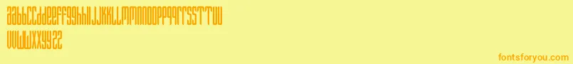 Fantazija Font – Orange Fonts on Yellow Background