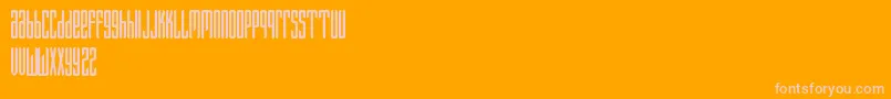 Fantazija Font – Pink Fonts on Orange Background
