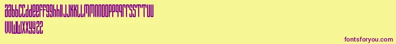 Fantazija Font – Purple Fonts on Yellow Background