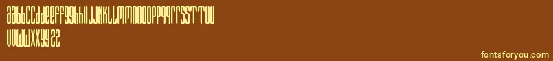 Fantazija Font – Yellow Fonts on Brown Background