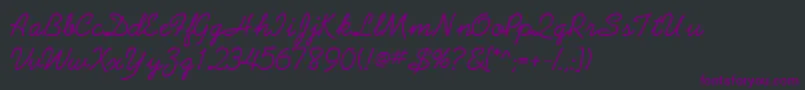 Abrazoscriptssk Font – Purple Fonts on Black Background