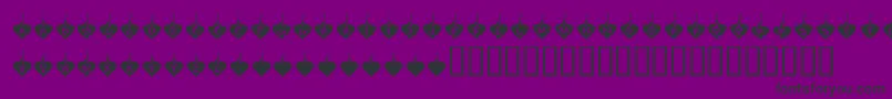 フォントKrBurningLove – 紫の背景に黒い文字