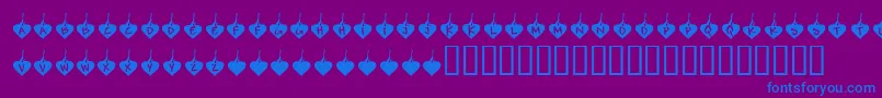KrBurningLove-fontti – siniset fontit violetilla taustalla