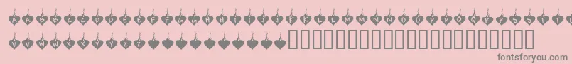 KrBurningLove-Schriftart – Graue Schriften auf rosa Hintergrund