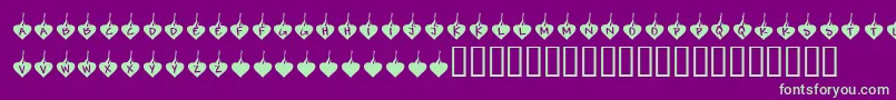 Police KrBurningLove – polices vertes sur fond violet