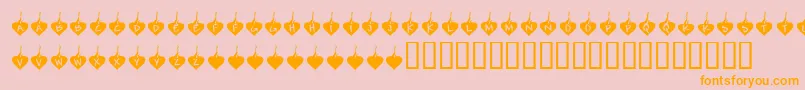 KrBurningLove Font – Orange Fonts on Pink Background