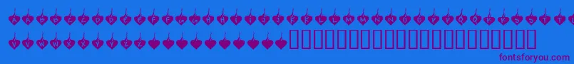 KrBurningLove-fontti – violetit fontit sinisellä taustalla