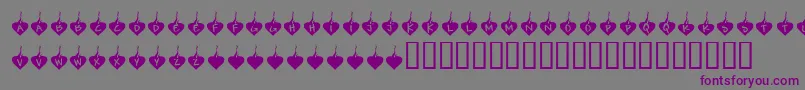 KrBurningLove-Schriftart – Violette Schriften auf grauem Hintergrund