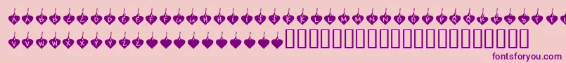 KrBurningLove Font – Purple Fonts on Pink Background