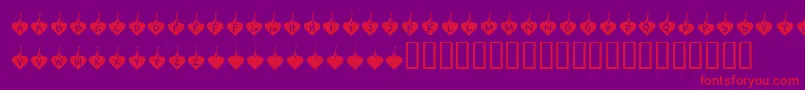 KrBurningLove Font – Red Fonts on Purple Background