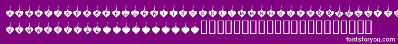 KrBurningLove Font – White Fonts on Purple Background
