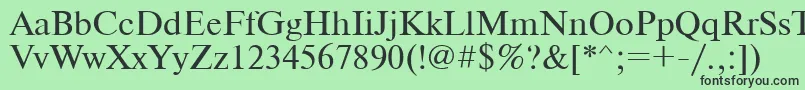 フォントTimes – 緑の背景に黒い文字