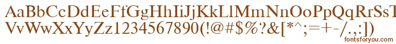 Times Font – Brown Fonts on White Background