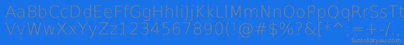 DejavuSansExtralight Font – Gray Fonts on Blue Background