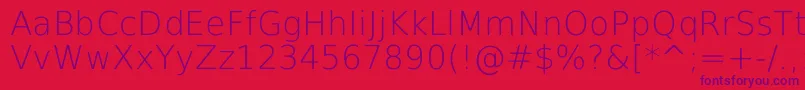 DejavuSansExtralight Font – Purple Fonts on Red Background