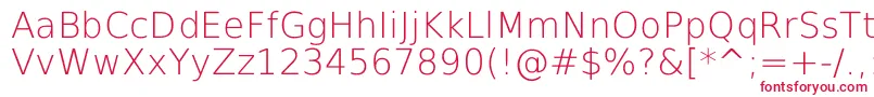 フォントDejavuSansExtralight – 赤い文字